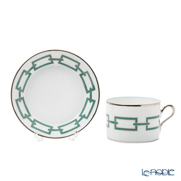 ジノリ1735／リチャード ジノリ（GINORI 1735／Richard Ginori） カテーネ エメラルド ティーカップ＆ソーサー グリーン 200ml／13.5cm