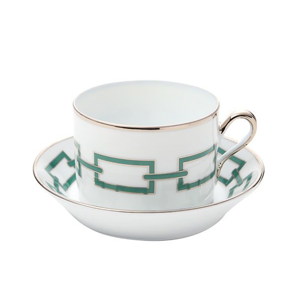 ジノリ1735／リチャード ジノリ（GINORI 1735／Richard Ginori） カテーネ エメラルド ティーカップ＆ソーサー グリーン 200ml／13.5cm