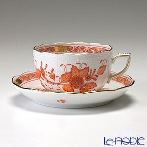 ヘレンド インドの華オレンジ 00724-0-00／724 ティーカップ＆ソーサー 200ml