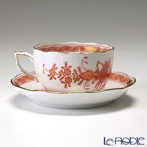 ヘレンド インドの華オレンジ 00724-0-00／724 ティーカップ＆ソーサー 200ml