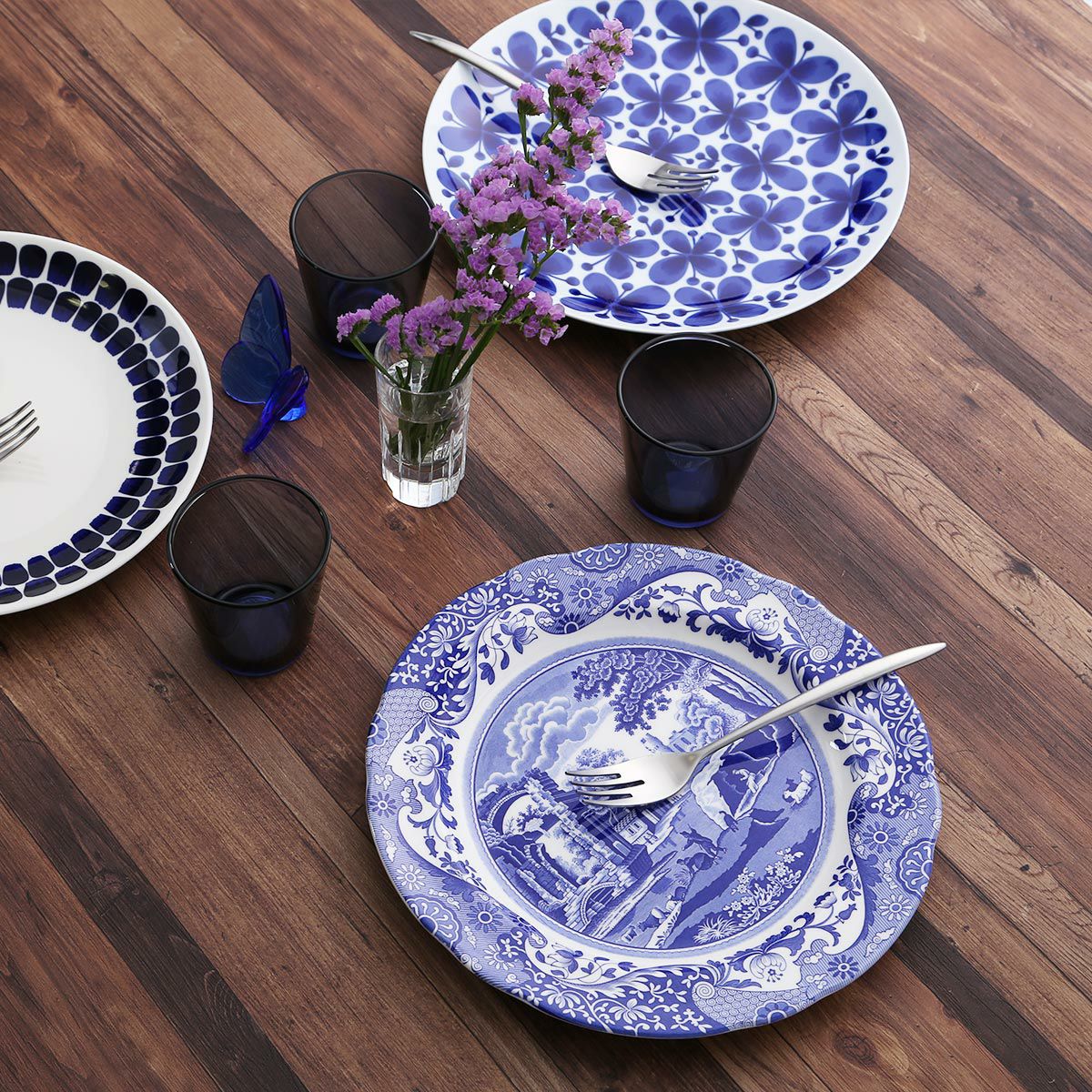 スポード ブルーイタリアン プレート 20cm