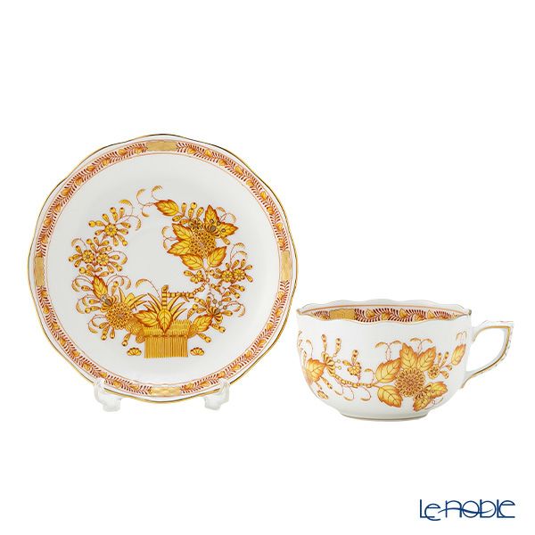 ヘレンド インドの華イエロー 00724-0-00／724 ティーカップ＆ソーサー 200ml
