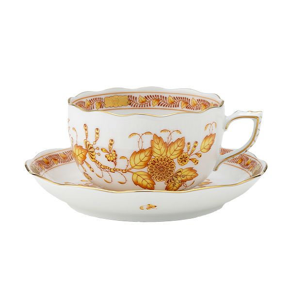 ヘレンド インドの華イエロー 00724-0-00／724 ティーカップ＆ソーサー 200ml