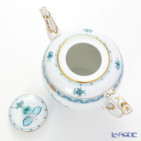 ヘレンド インドの華ターコイズ 00606-0-09／604 ティーポット ローズ 800ml