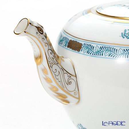 ヘレンド インドの華ターコイズ 00606-0-09／604 ティーポット ローズ 800ml