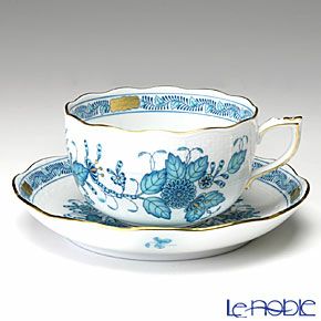 ヘレンド インドの華ターコイズ 00724-0-00／724 ティーカップ＆ソーサー 200ml