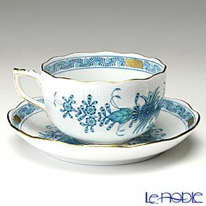 ヘレンド インドの華ターコイズ 00724-0-00／724 ティーカップ＆ソーサー 200ml