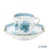 ヘレンド インドの華ターコイズ FTQ オクタゴナルカップ＆ソーサー 04304-0-00