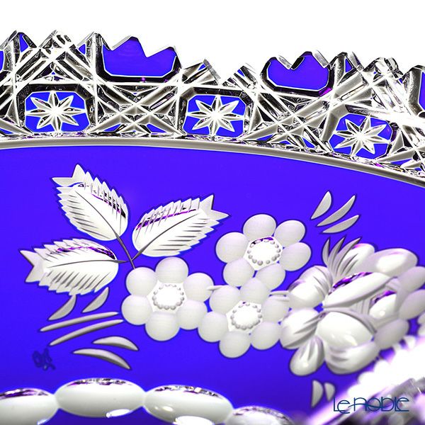 マイセン（Meissen） マイセンクリスタル MFO172／1055／26B 足つきボウル（ブルー） 26cm