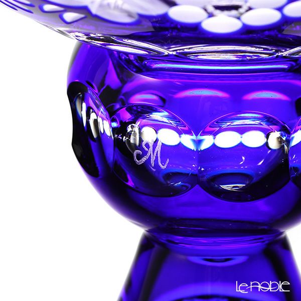 マイセン（Meissen） マイセンクリスタル MFO172／1055／26B 足つきボウル（ブルー） 26cm