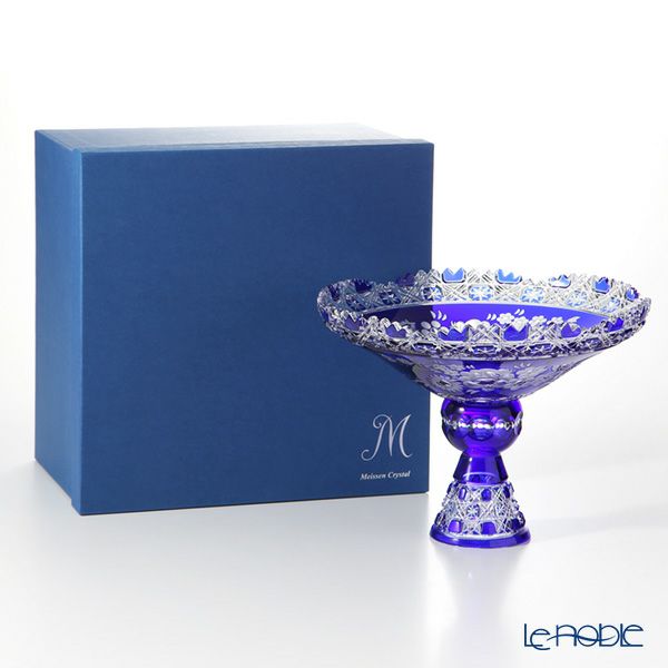 マイセン（Meissen） マイセンクリスタル MFO172／1055／26B 足つきボウル（ブルー） 26cm