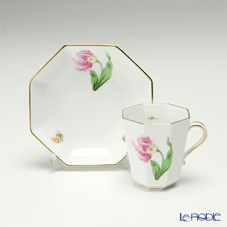 ヘレンド キティ KY-2（ピンク） 04307-0-00 モカカップ＆ソーサー（オクタゴナル）