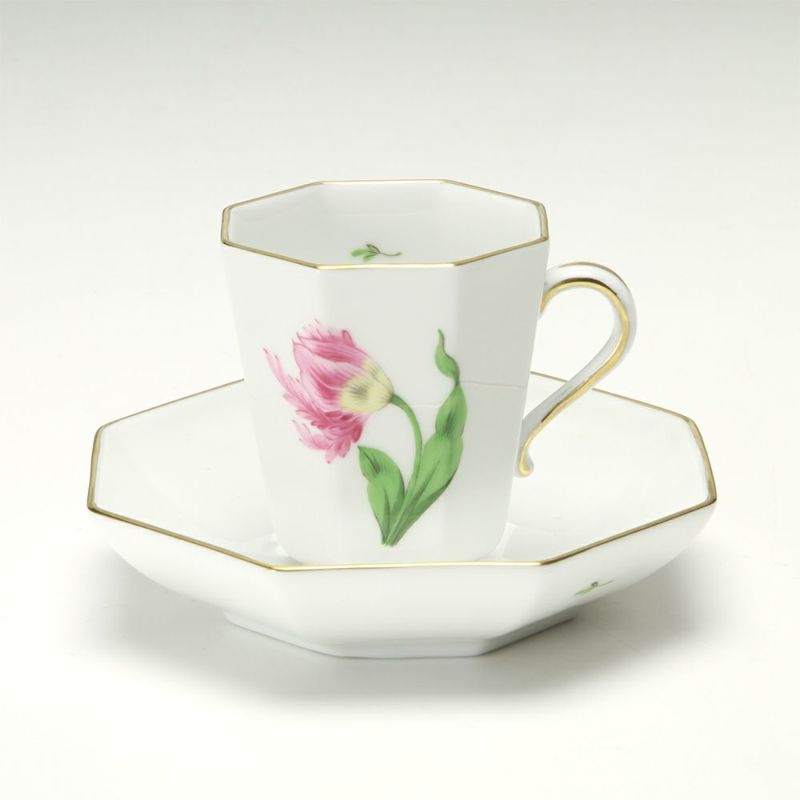 ヘレンド キティ KY-2（ピンク） 04307-0-00 モカカップ＆ソーサー（オクタゴナル）