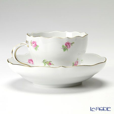 マイセン（Meissen） スキャタードフラワー／ローズ 019110／00582 コーヒーカップ＆ソーサー 200ml