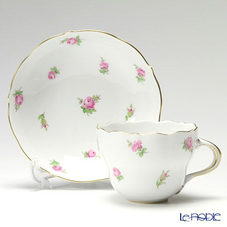 マイセン（Meissen） スキャタードフラワー／ローズ 019110／00582 コーヒーカップ＆ソーサー 200ml