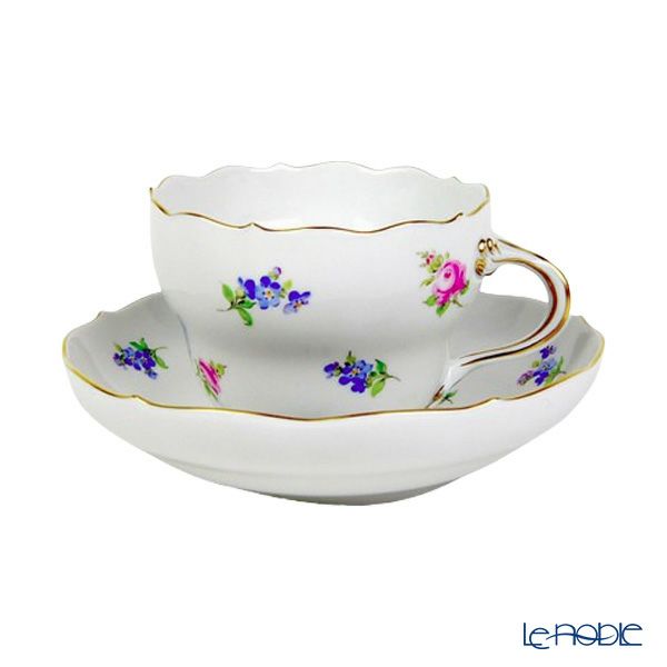 マイセン（Meissen） スキャタードローズ／忘れな草 コーヒーカップ＆ソーサー 200ml 019510／00582