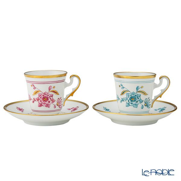 ジノリ1735／リチャード ジノリ（GINORI 1735／Richard Ginori） ヴェール ローザ デミタスカップ＆ソーサー 80ml ペア