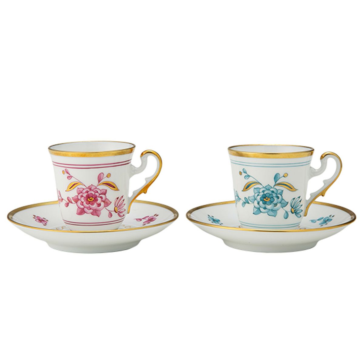 ジノリ1735／リチャード ジノリ（GINORI 1735／Richard Ginori） ヴェール ローザ デミタスカップ＆ソーサー 80ml ペア