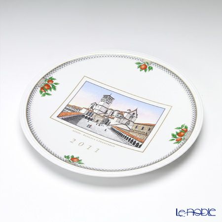 ジノリ1735／リチャード ジノリ（GINORI 1735／Richard Ginori） イヤープレート 2011年 「アッシジ サン・フランチェスコ大聖堂」 プレートハンガー付