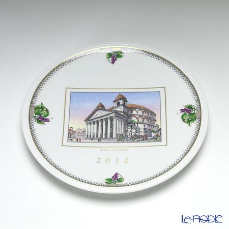 ジノリ1735／リチャード ジノリ（GINORI 1735／Richard Ginori） イヤープレート 2012年 「ローマ パンテオン神殿」 プレートハンガー付