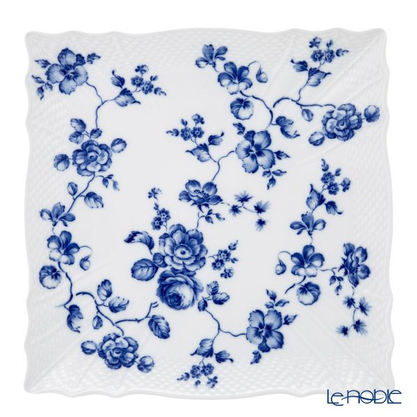 ジノリ1735／リチャード ジノリ（GINORI 1735／Richard Ginori） ローズブルー スクエアプレート 30×30cm