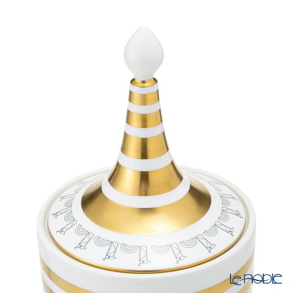 ジノリ1735／リチャード ジノリ（GINORI 1735／Richard Ginori）Bee White ビーホワイト 蓋付き壷 50cm ベース ウルナ型