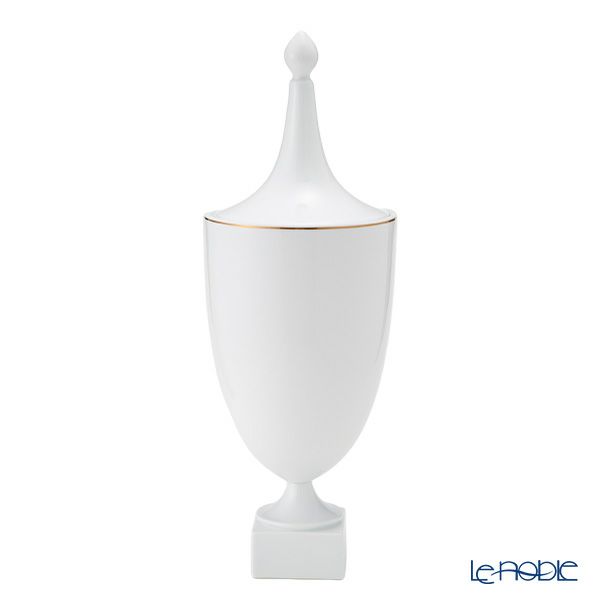 ジノリ1735／リチャード ジノリ（GINORI 1735／Richard Ginori）Bee White ビーホワイト 蓋付き壷 50cm（本体金彩）ベース ウルナ型