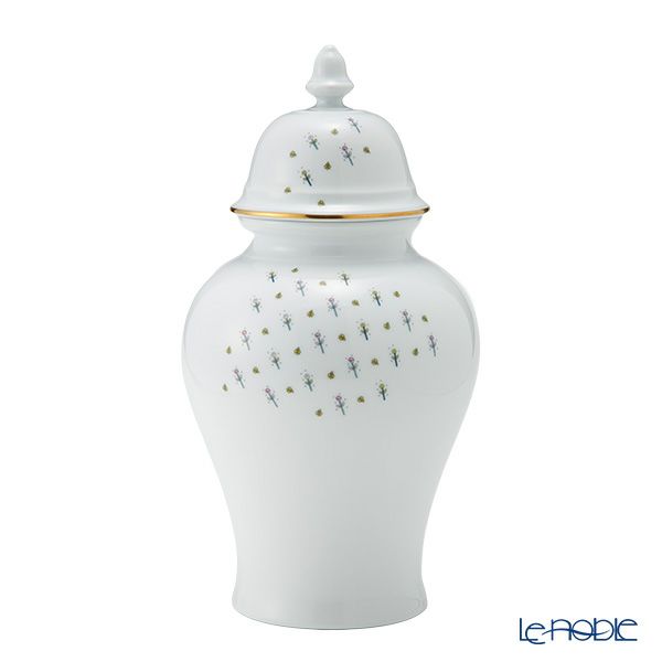 ジノリ1735／リチャード ジノリ（GINORI 1735／Richard Ginori）Bee White ビーホワイト 蓋付き壷 サニーフラワー 31cm A
