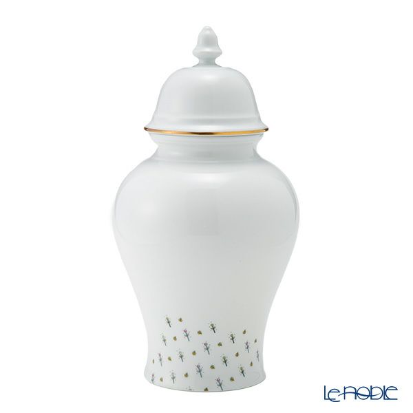 ジノリ1735／リチャード ジノリ（GINORI 1735／Richard Ginori）Bee White ビーホワイト 蓋付き壷 サニーフラワー 31cm A