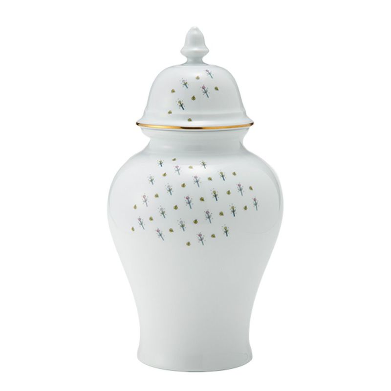 ジノリ1735／リチャード ジノリ（GINORI 1735／Richard Ginori）Bee White ビーホワイト 蓋付き壷 サニーフラワー 31cm A
