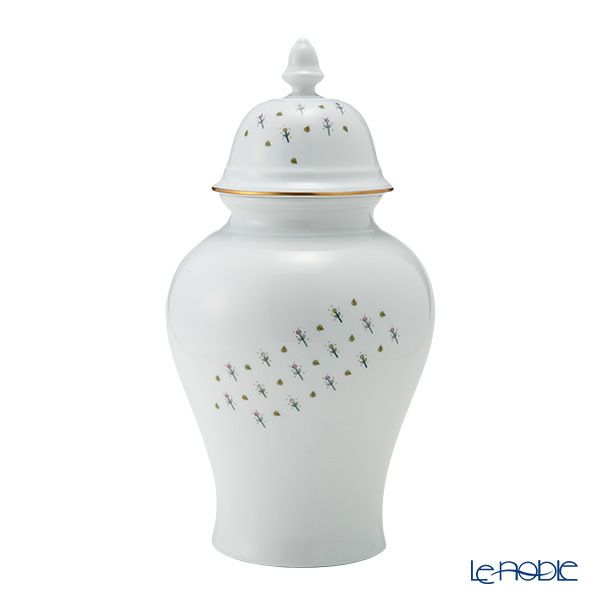 ジノリ1735／リチャード ジノリ（GINORI 1735／Richard Ginori）Bee White ビーホワイト 蓋付き壷 サニーフラワー 31cm B
