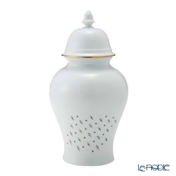 ジノリ1735／リチャード ジノリ（GINORI 1735／Richard Ginori）Bee White ビーホワイト 蓋付き壷 サニーフラワー 31cm B