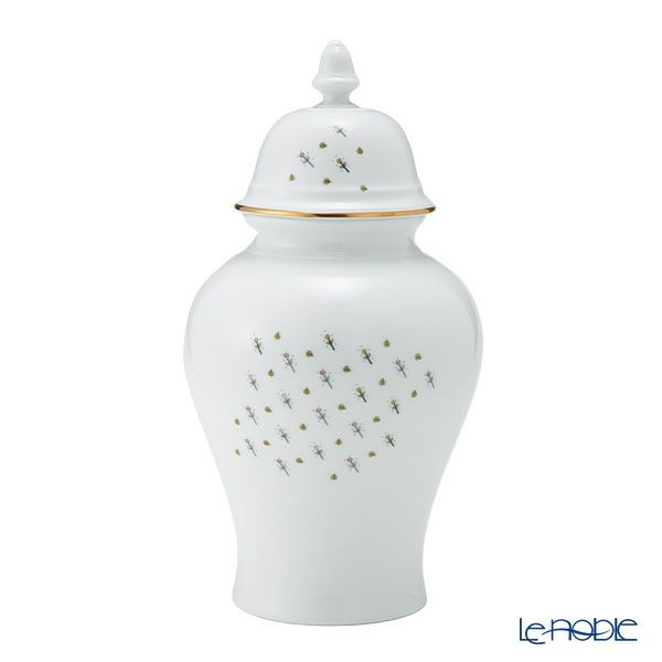 ジノリ1735／リチャード ジノリ（GINORI 1735／Richard Ginori）Bee White ビーホワイト 蓋付き壷 サニーフラワー 31cm C