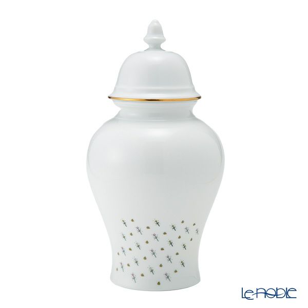 ジノリ1735／リチャード ジノリ（GINORI 1735／Richard Ginori）Bee White ビーホワイト 蓋付き壷 サニーフラワー 31cm C
