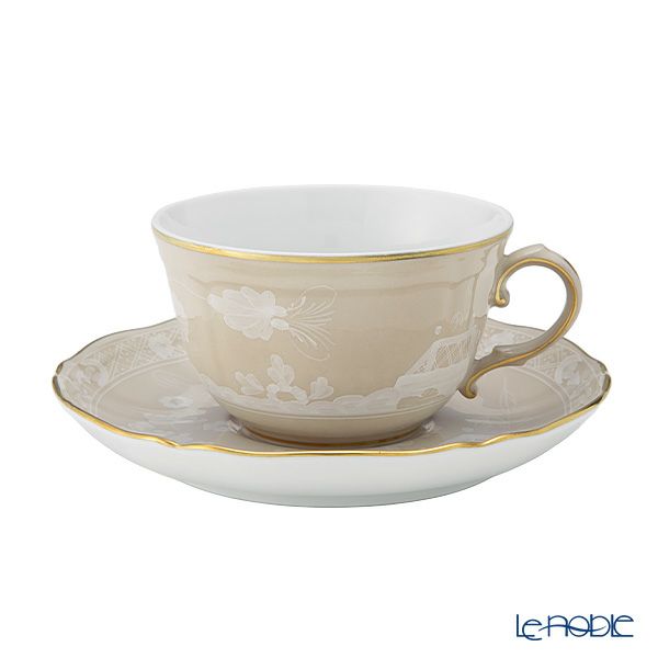 ジノリ1735／リチャード ジノリ（GINORI 1735／Richard Ginori） オリエンテイタリアーノ ティーカップ＆ソーサー メリンガ／ベージュ 240ml／15cm