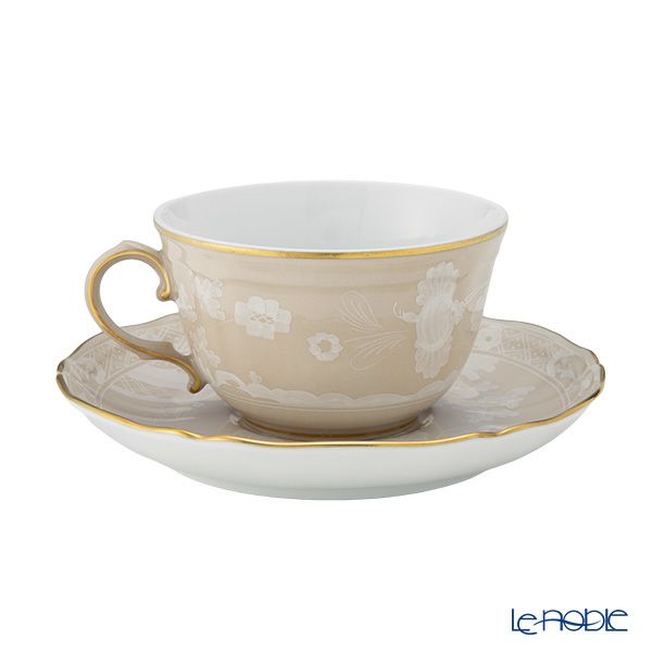 ジノリ1735／リチャード ジノリ（GINORI 1735／Richard Ginori） オリエンテイタリアーノ ティーカップ＆ソーサー メリンガ／ベージュ 240ml／15cm