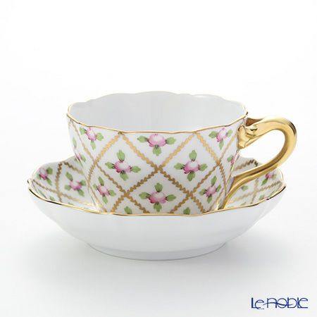 ヘレンド セーブル風の薔薇 SPROG 04094-0-00 ティーカップ＆ソーサー