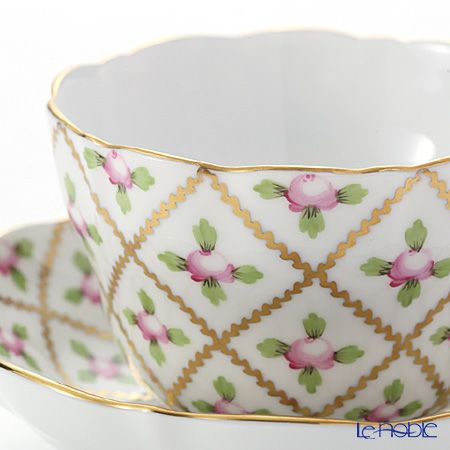 ヘレンド セーブル風の薔薇 SPROG 04094-0-00 ティーカップ＆ソーサー