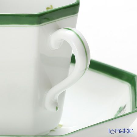 ヘレンド ウィーンのバラ 04307-0-00 モカカップ＆ソーサー（オクタゴナル）