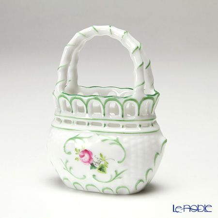 ヘレンド ウィーンのバラ 07455-0-00 バスケット（オープンワーク）