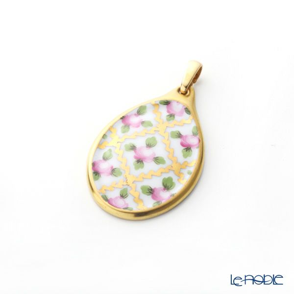 ヘレンド ペンダントトップ SPROG 08137-0-00 セーブル風の薔薇