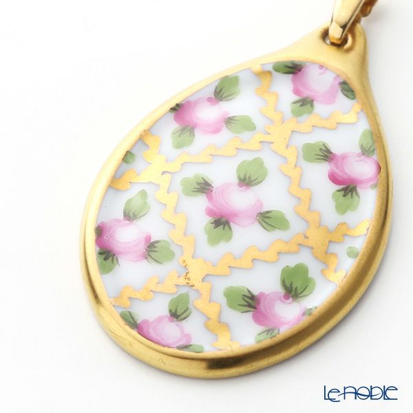 ヘレンド ペンダントトップ SPROG 08137-0-00 セーブル風の薔薇