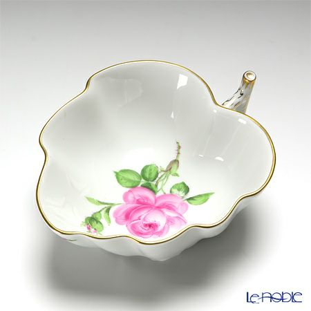 マイセン（Meissen） ピンクのバラ 020110／00207 リーフボウル 12×10cm