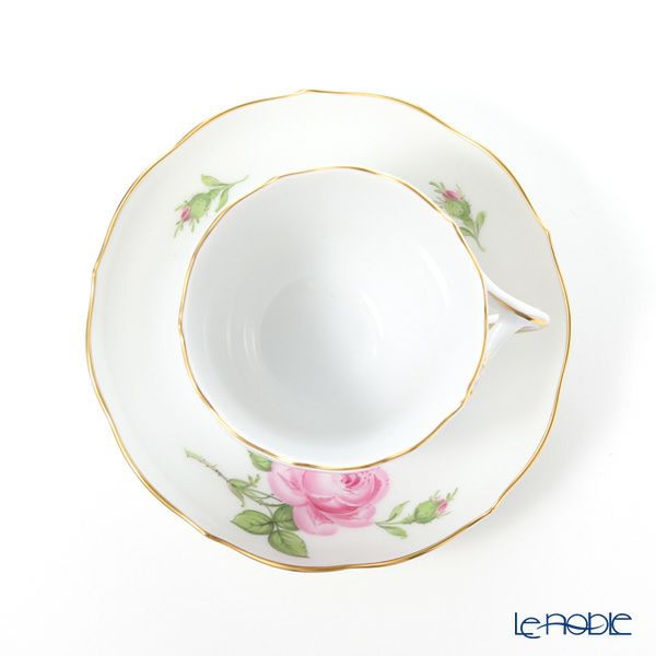 マイセン（Meissen） ピンクのバラ 020110／00580 モカカップ＆ソーサー 100ml