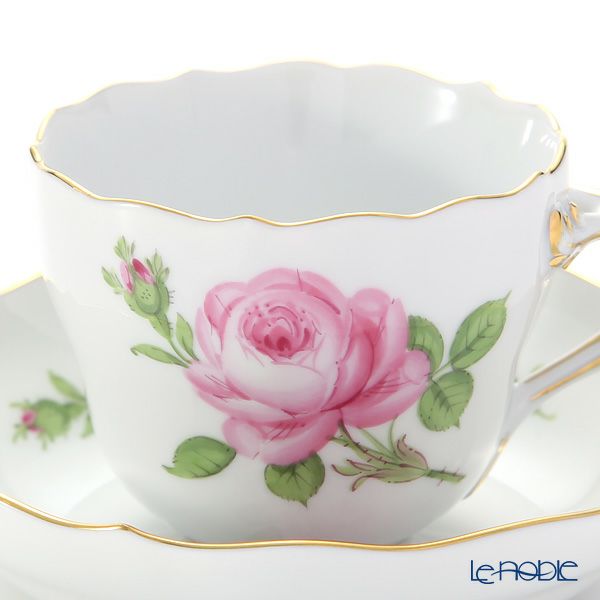 マイセン（Meissen） ピンクのバラ 020110／00580 モカカップ＆ソーサー 100ml