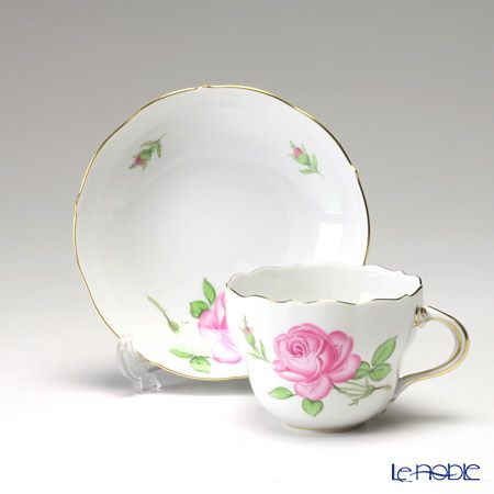 マイセン（Meissen） ピンクのバラ 020110／00582 コーヒーカップ＆ソーサー 200ml