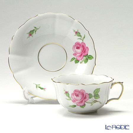 マイセン（Meissen） ピンクのバラ 020110／00633 ティーカップ＆ソーサー 150ml
