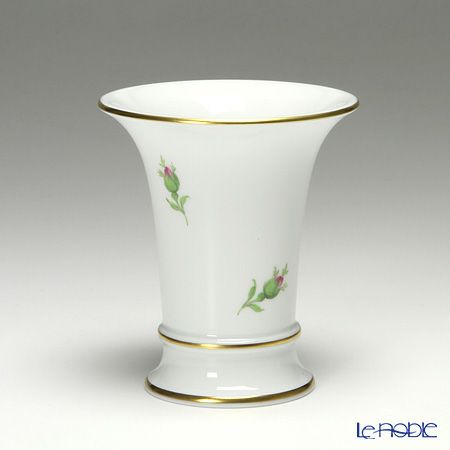 マイセン（Meissen） ピンクのバラ 020110／50033 ベース（花瓶） 10.5cm