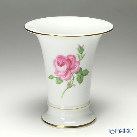 マイセン（Meissen） ピンクのバラ 020110／50035 ベース（花瓶） 16cm