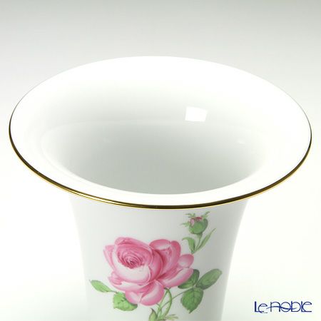 マイセン（Meissen） ピンクのバラ 020110／50035 ベース（花瓶） 16cm